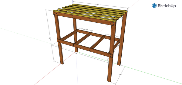 DIY quick, easy & affordable garden table.