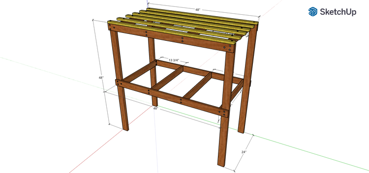 DIY quick, easy & affordable garden table.